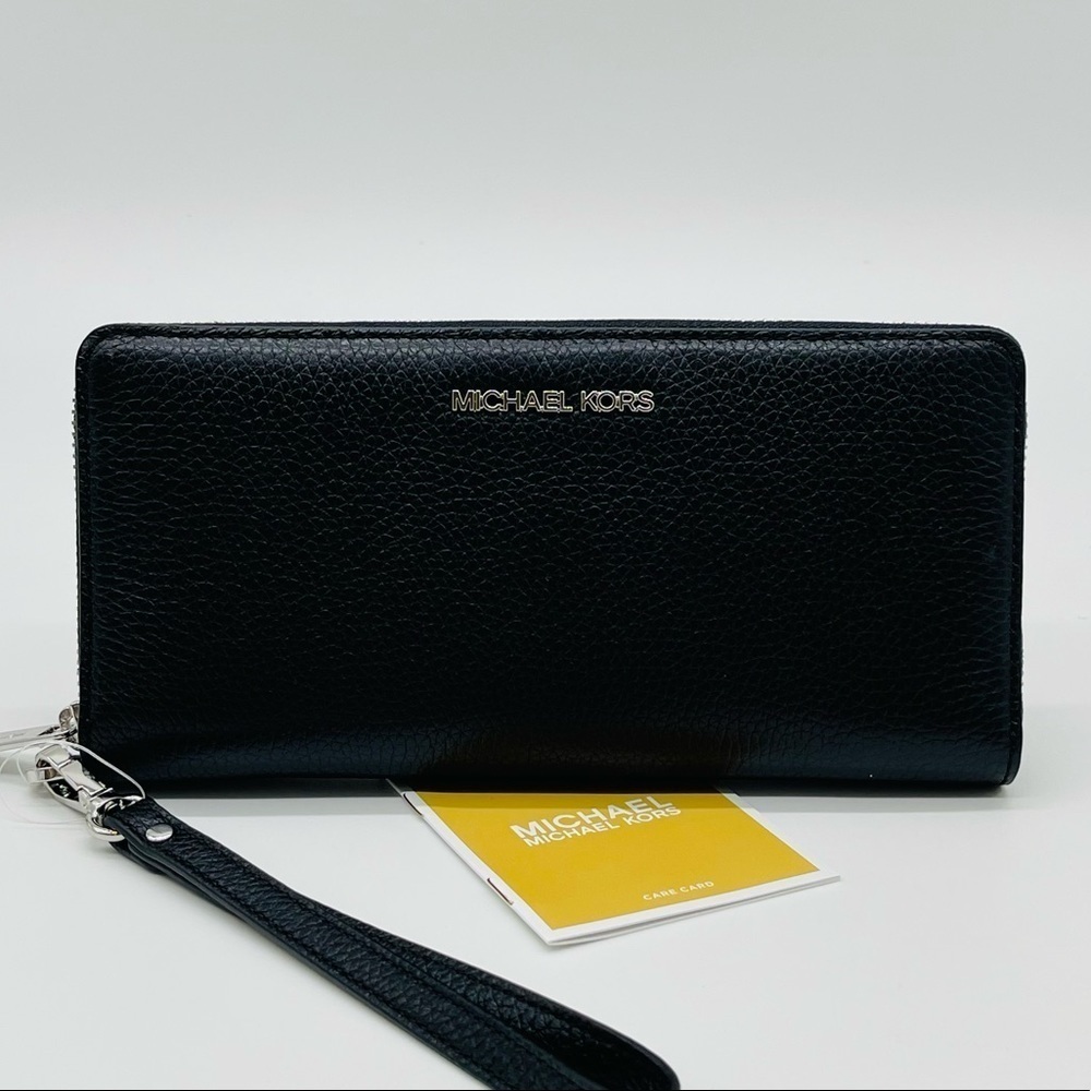 Michael Kors Large Continental Wallet Wristlet Black - Picture 8 of 8